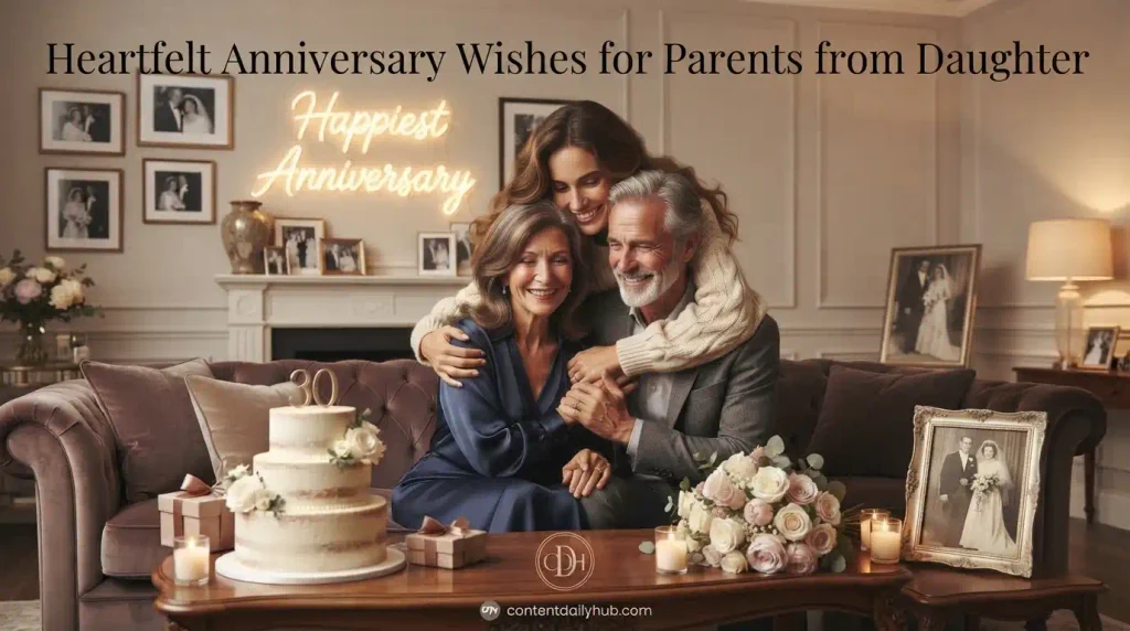 Heartfelt Anniversary Wishes for Parents from Daughter