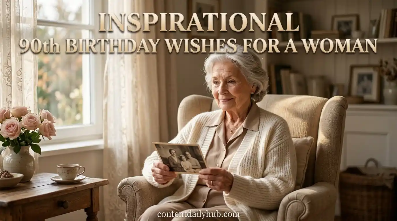  Inspirational 90th Birthday Wishes for a Woman
