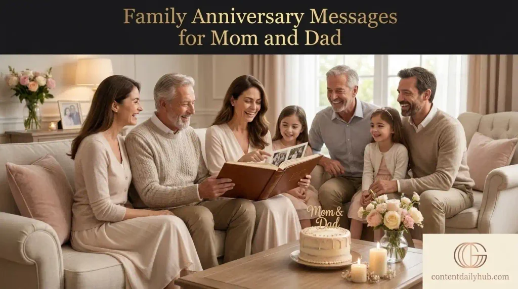 Family Anniversary Messages for Mom and Dad
