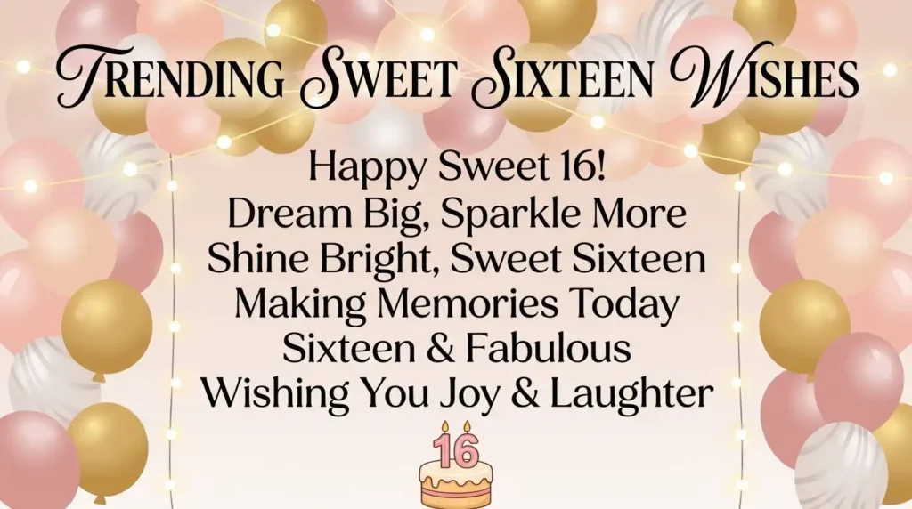Trending Sweet Sixteen Wishes This Year