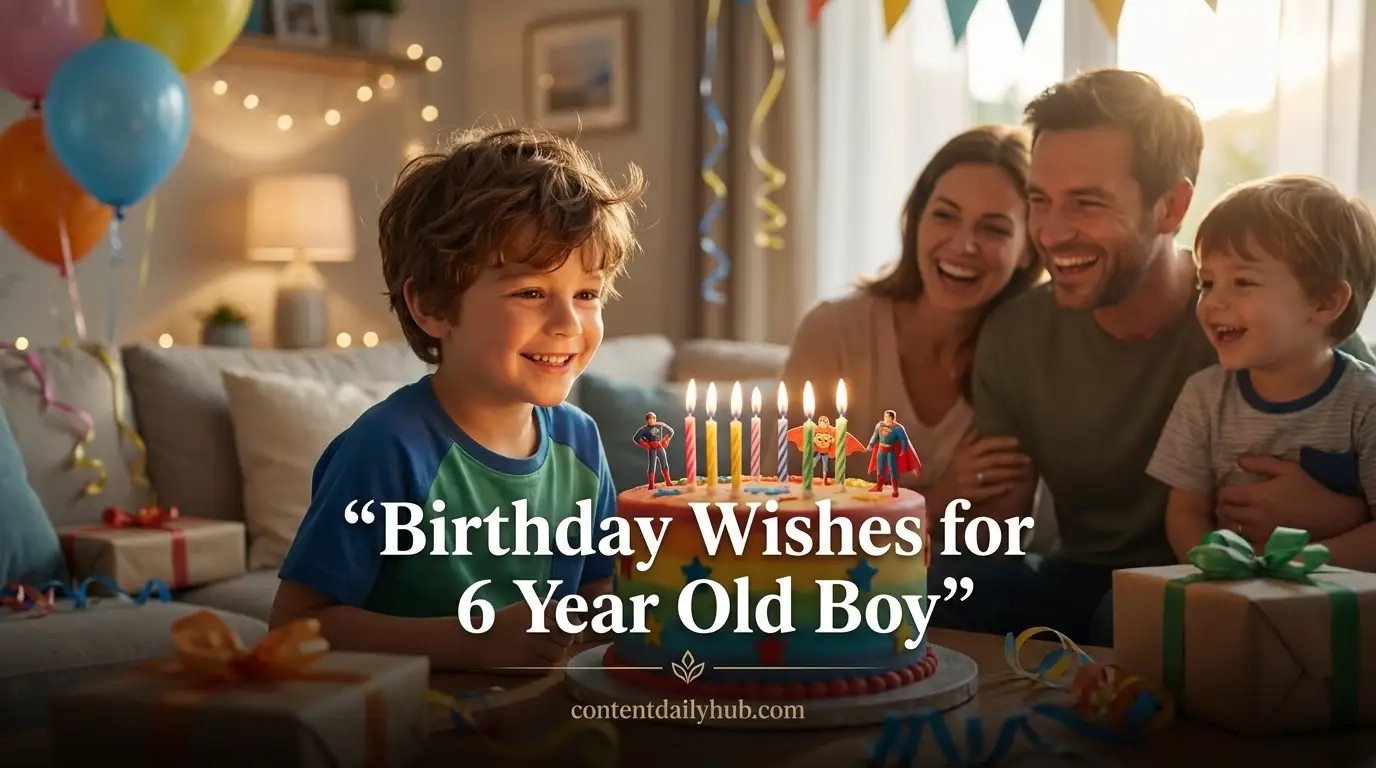 Birthday Wishes for 6 Year Old Boy